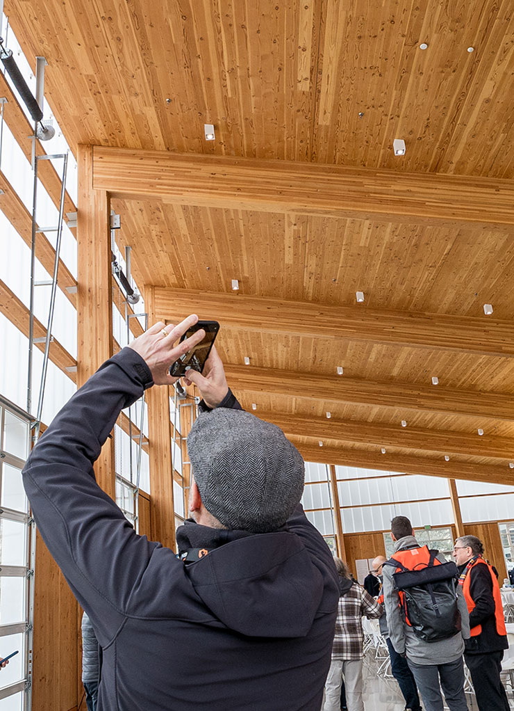 Cross-laminated timber building