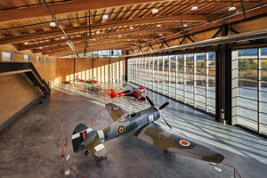 THE 65,000-SQUARE-FOOT MUSEUM HOUSES HISTORIC PLANES